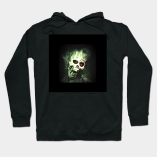 Creepy Red Eye Skull Skeleton Head Hoodie